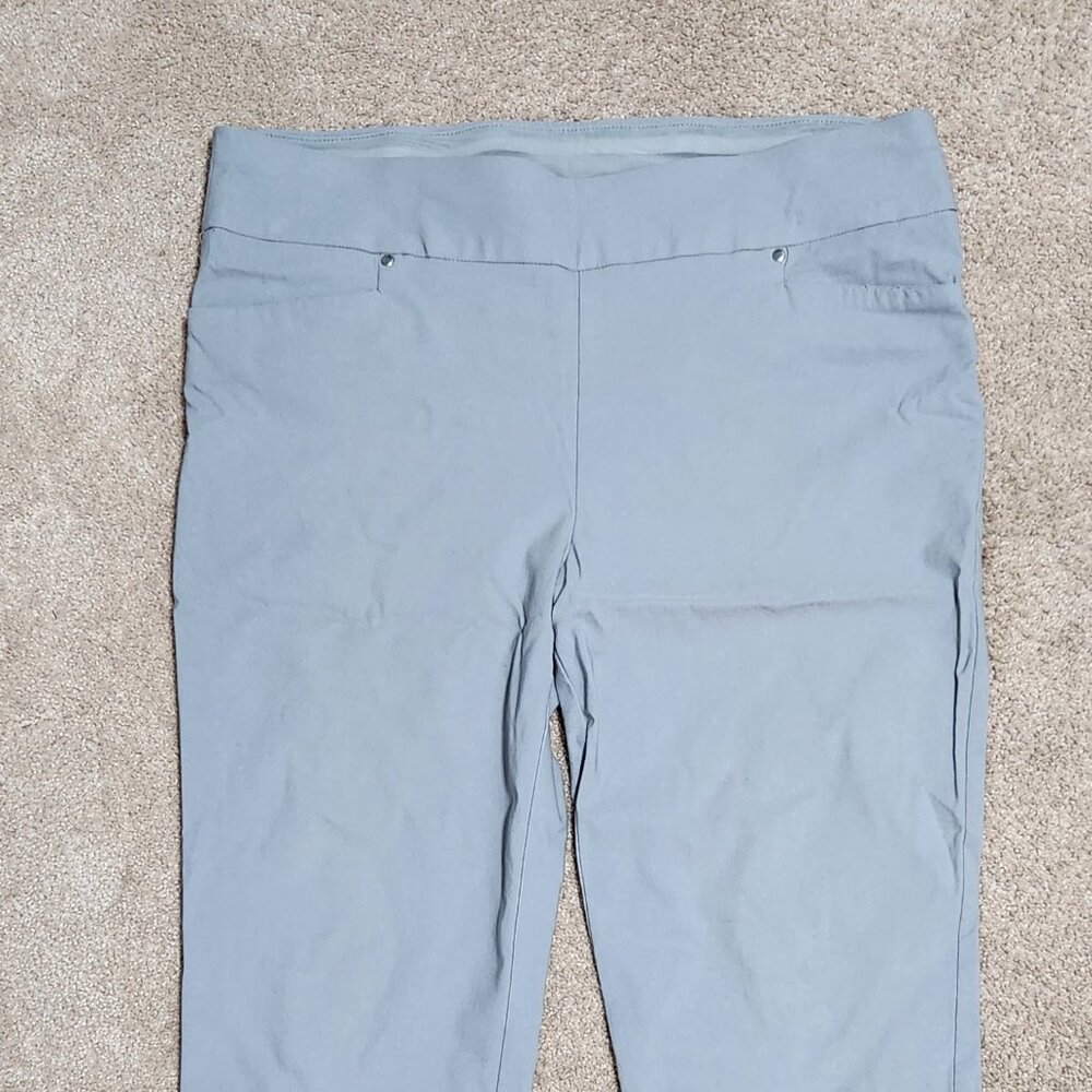 CALLAWAY WOMENS PGA TOUR GREY GOLF PANTS LARGE